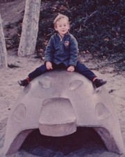 1970s Boy Playground Climbing