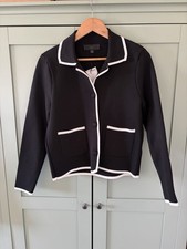 Zara black white piped