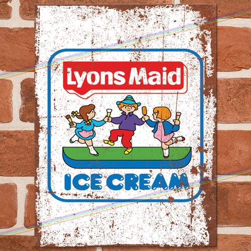 Lyons maid metal signs man - maid,