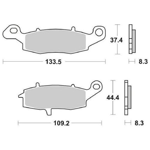 Front brake pads sbs 704hs - front,