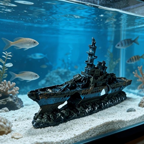 Aquarium shipwreck ornament - shipwreck,