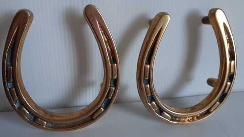 Pair vintage solid brass - pair,