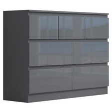 7 Drawer Chest of Drawers Grey
