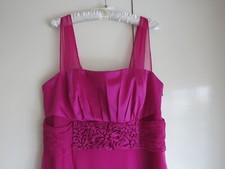 Monsoon Bridesmaid Dress ~ Raspberry Pink Chiffon Overlay ~ Size 14