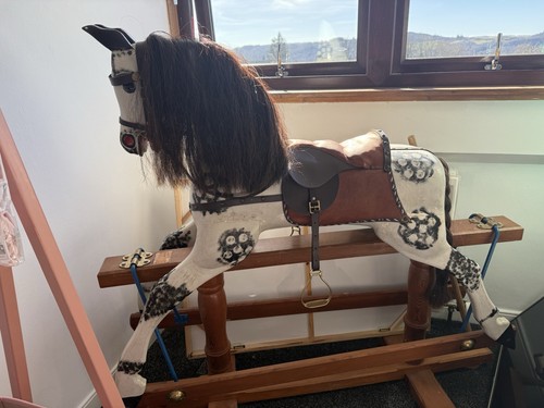 Large antique rocking horse - rocking,