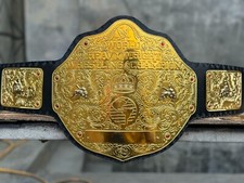 New Big Gold World Heavyweight Wrestling Championship Belt 2mm Brass adult wwe