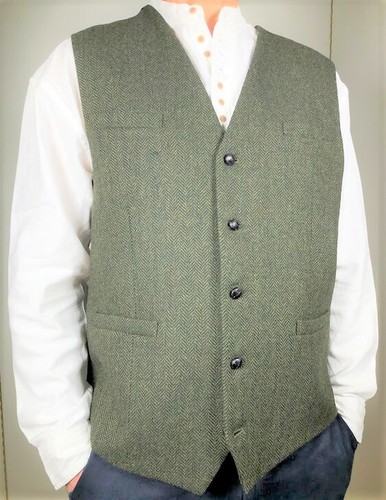 Irish tweed vest waistcoat - tweed,