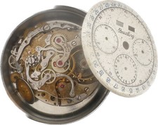 Vintage Breitling Triple Date Chronograph Men's Wristwatch Movement Valjoux 72C