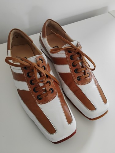 Shoes vintage brown white - shoes,