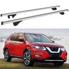 53" Car Roof Rack Cross Bars Lockable Luggage Cargo Carrier For Nissan X-Trail