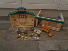 sylvanian families bundle-village store+grocery  market-2 dalmations+accessories