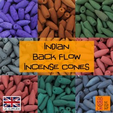 Genuine Indian Back Flow Incense Cones *Great Fragrance Backflow Burner Insence 