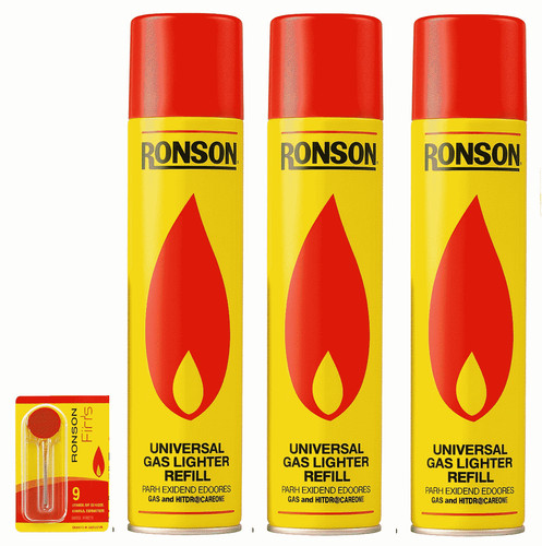 Ronson butane gas refill 300ml - butane,