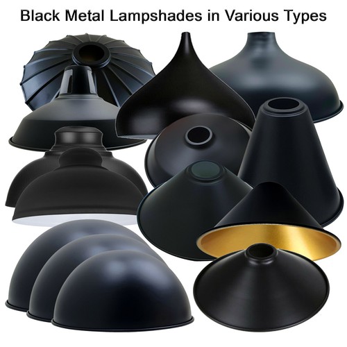 Black shade for lamp - black,