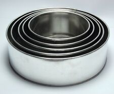 5 TIER HEAVY DUTY ROUND WEDDING CAKE TINS PANS 6" 7" 8" 9" 10" - 3" DEEP
