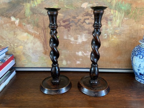 Pair english victorian barley - victorian,