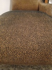 Antique Leopard Print Chaise