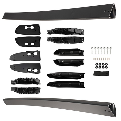 Black roof rails rack bars - black,