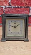 Vintage Temco Electric Mantel Clock Metal Case Art Deco Style Untested