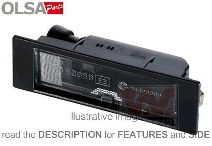 License plate light - license, fiat