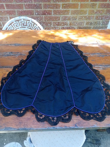 Victorian half mourning apron - mourning,