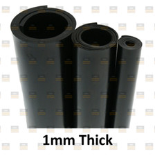 1mm Neoprene Rubber Sheet – Solid Black Smooth - Various Sizes - VAT Included
