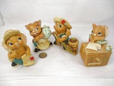 Lot 4 Pendelfin Rabbit Collector’s Club Figurines England Stonecraft Trove