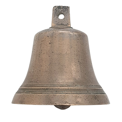 Antique bronze hand bell - hand,