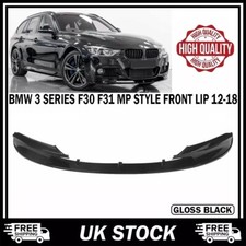 FOR BMW 3 SERIES F30 F31 MP STYLE FRONT LIP SPOILER SPLITTER GLOSS BLACK 12-2018