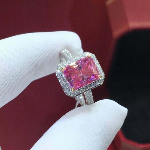 3ct radiant cut pink - radiant,