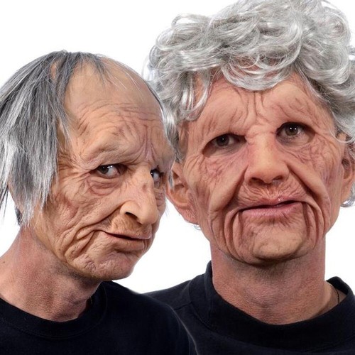 Halloween old man mask - man,