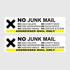 2 x No Junk Mail Sales People
