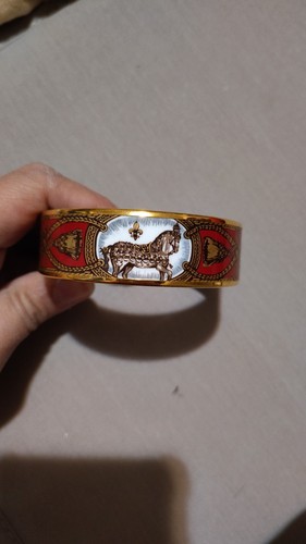 Hermes vintage goldtone enamel - vintage,
