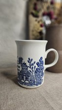Vintage Blue Willow Coffee Cups Churchill Made in England 4" Tall
