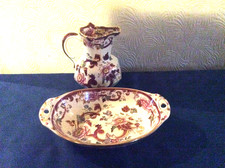 Mason's Red Mandalay Jug & Dish