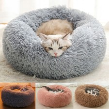 Dog Bed Donut Soft Round Plush