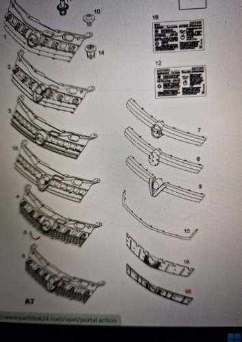 13108464 grille new - 13108464,