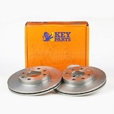 2x Brake Discs Vented For Daewoo Lanos 1.3 Key Parts Front 96574633 96215669