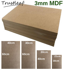 Trustleaf 3mm thick Value MDF Sheets - Arts Crafts Modelling Laser Pyrography