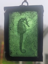 Stained Glass Seahorse painted