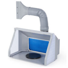 Large Airbrush Paint Spray Booth Stepless Control Dual Fans Adjustable Light