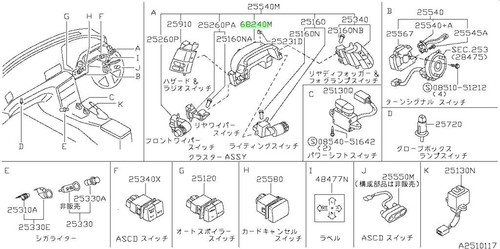 Lid cluster for nissan - cluster,
