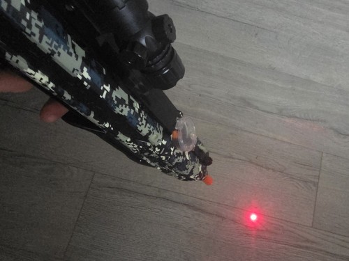 Adjustable laser sight for - sight,