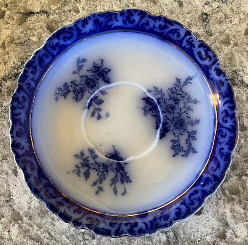 Touraine flow blue tea saucer - blue,