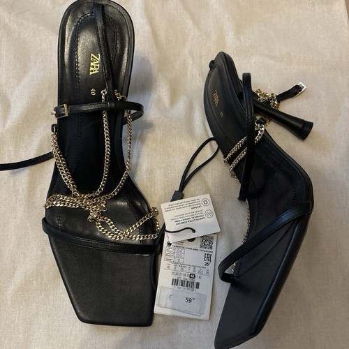 Zara bnwt leather heels - zara,