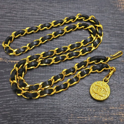 Chanel gold plated black - chanel,