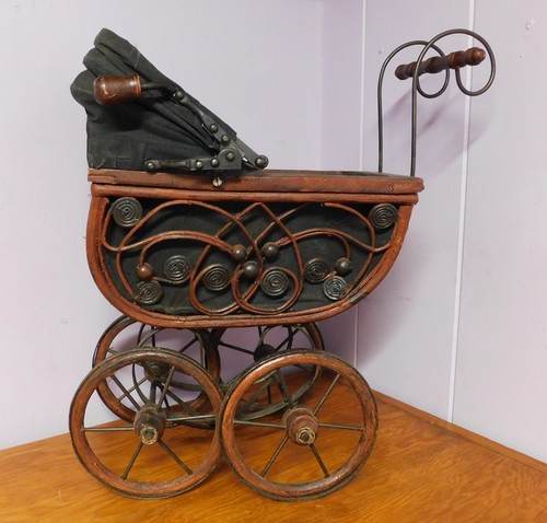Vintage doll toy buggy - vintage,