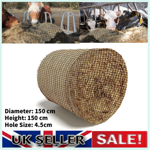 Large round bale hay net - hay, field