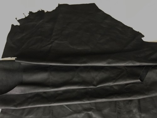 Black cowhide leather - black,