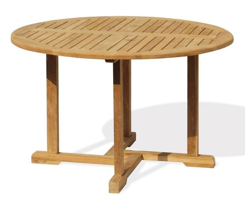 Teak round garden table - teak, table,